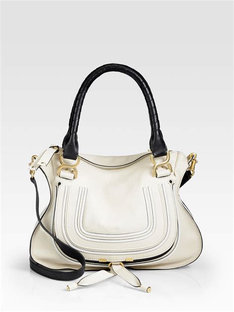 chloe marcie bag white|chloe marcie shoulder bag black.